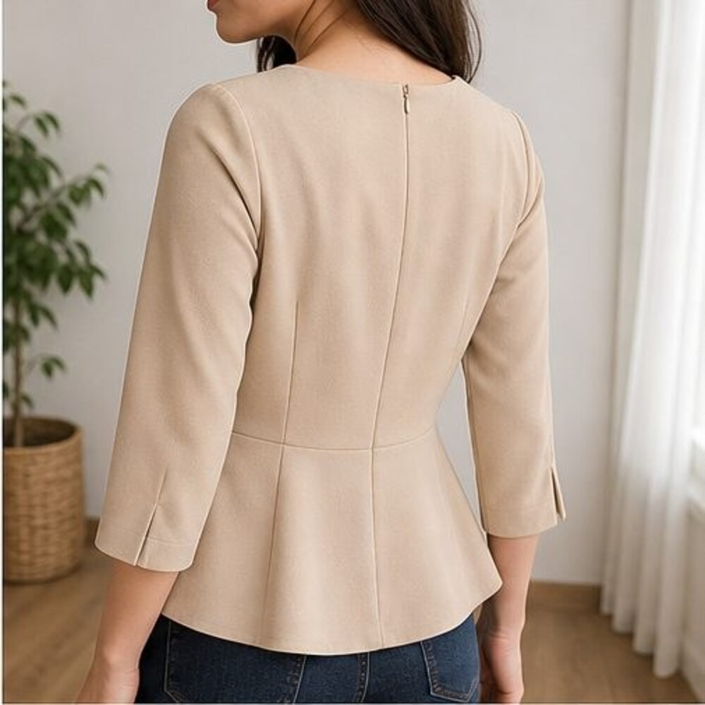 Sand Button Blouse - Picture 3 of 6